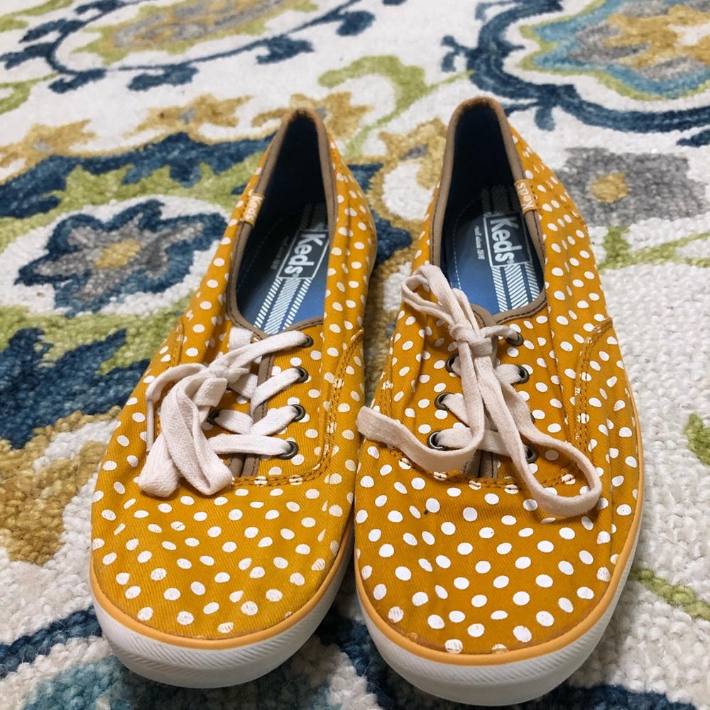 Yellow Poka Dot Keds